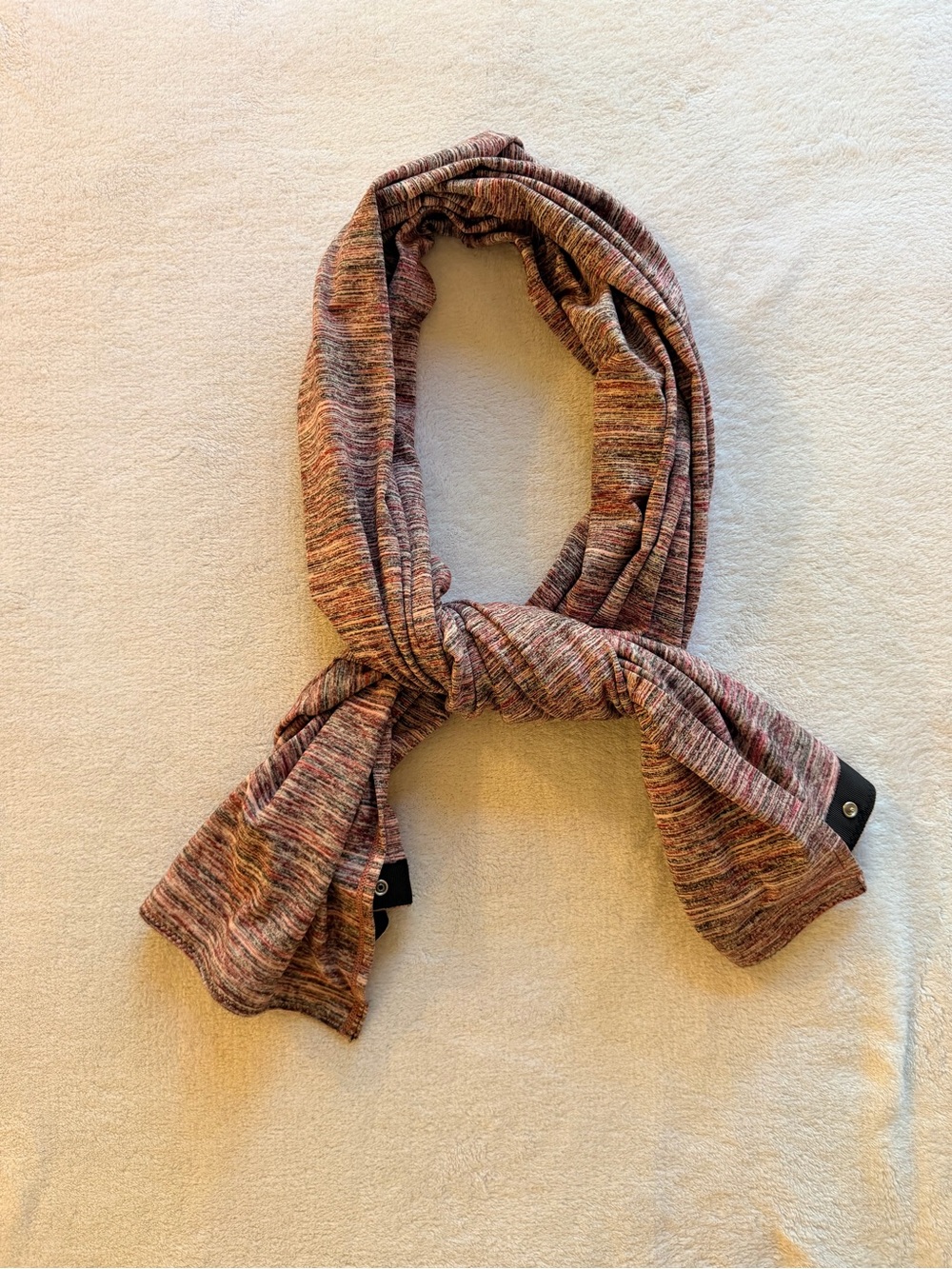 Lululemon Vinyasa Snap Scarf in Pink, Gray & Burgundy Space Dye — O/S